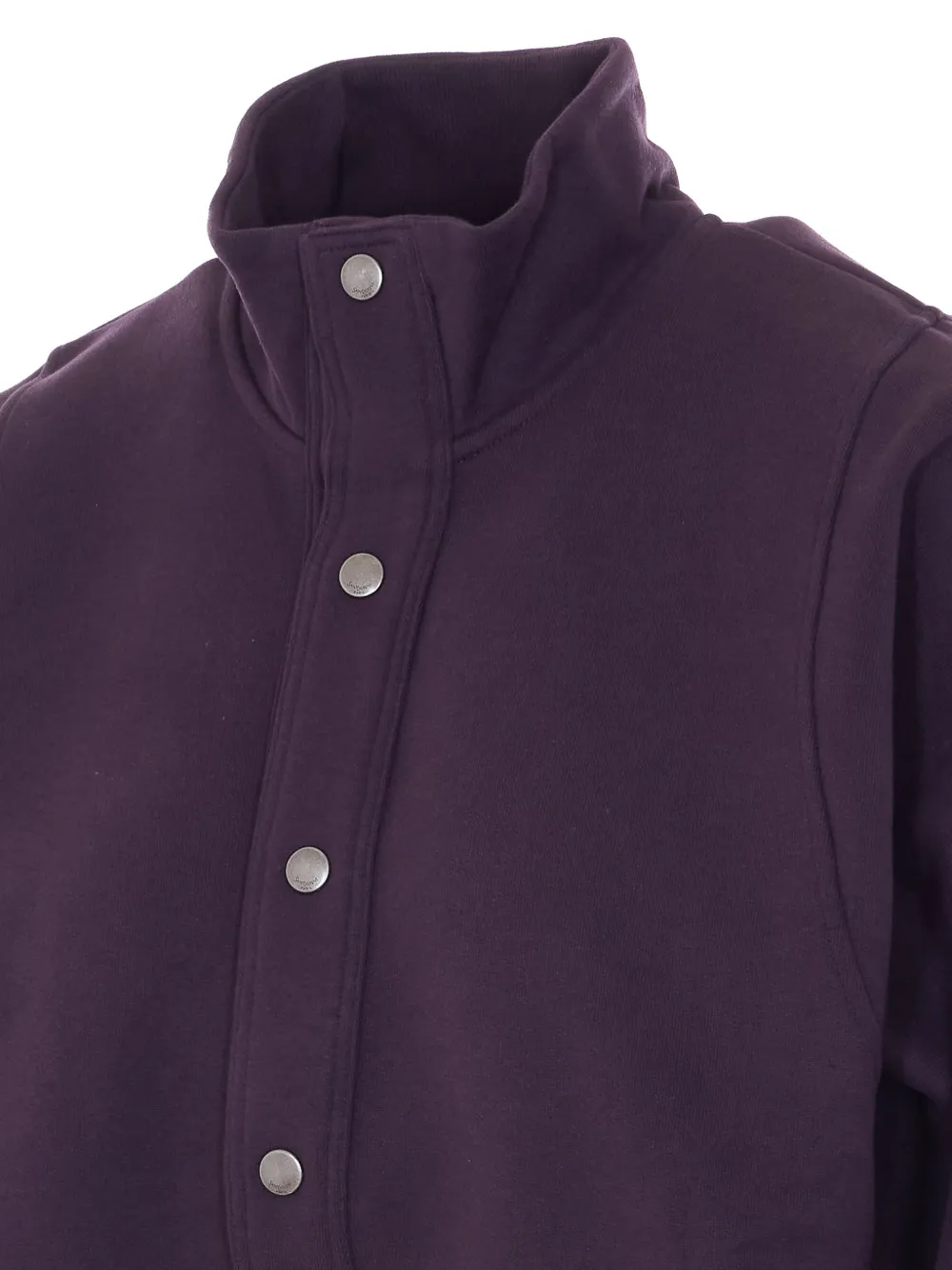 Saint Laurent Trui met geborduurd logo en colourblocking Paars