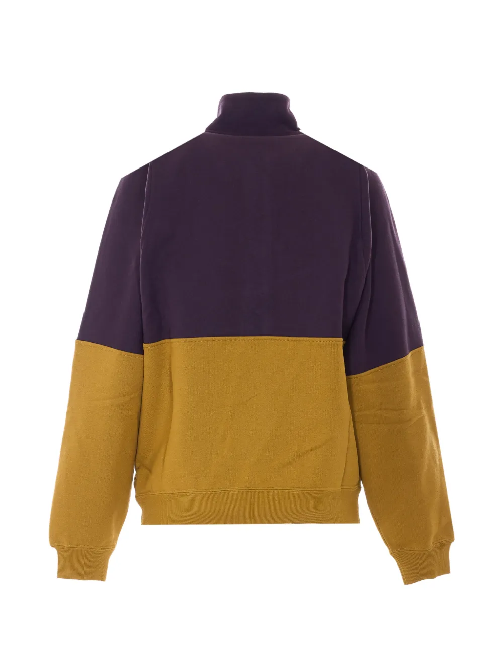 Saint Laurent Trui met geborduurd logo en colourblocking Paars