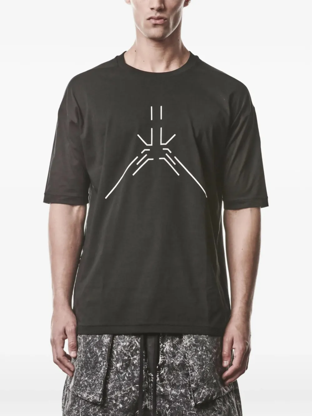 Thom Krom M TS 933 graphic-print T-shirt - Schwarz