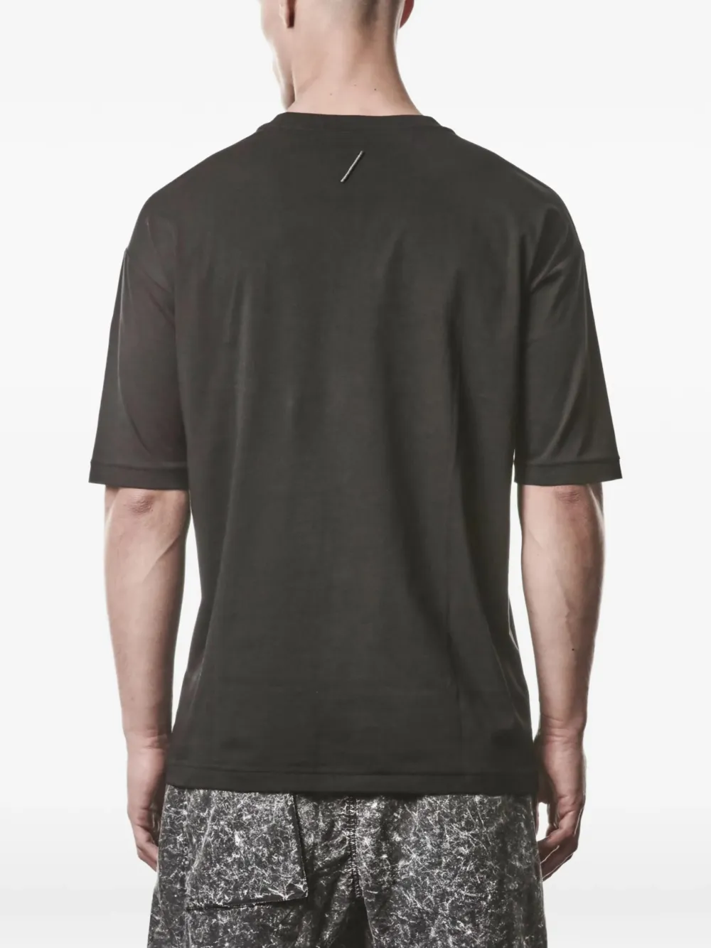 Thom Krom M TS 933 T-shirt met print Zwart