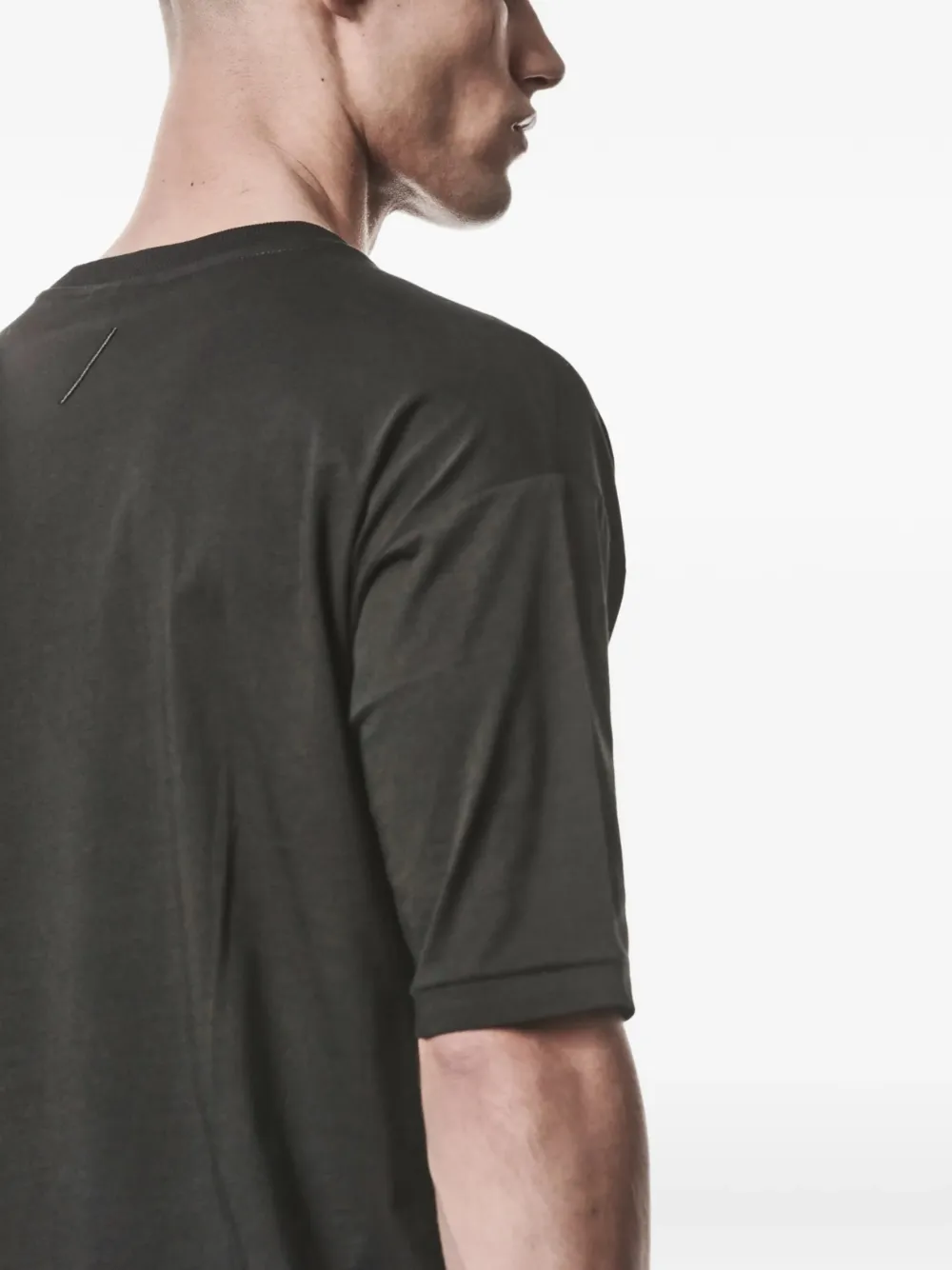 Thom Krom M TS 933 T-shirt met print Zwart