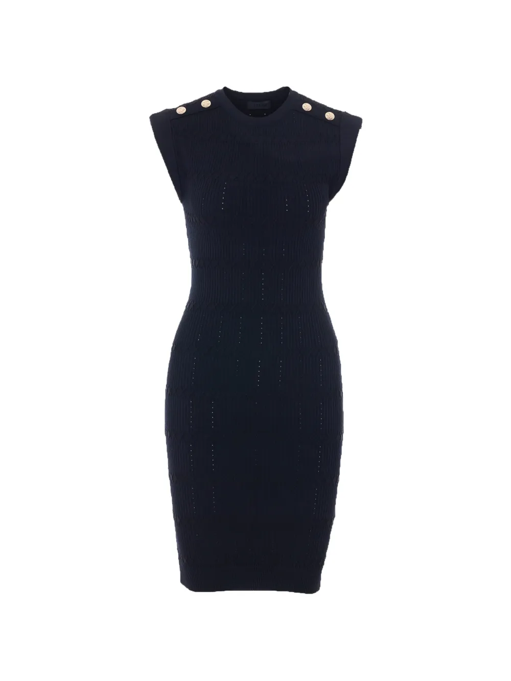 LIU JO button-detail knitted midi dress - Blu