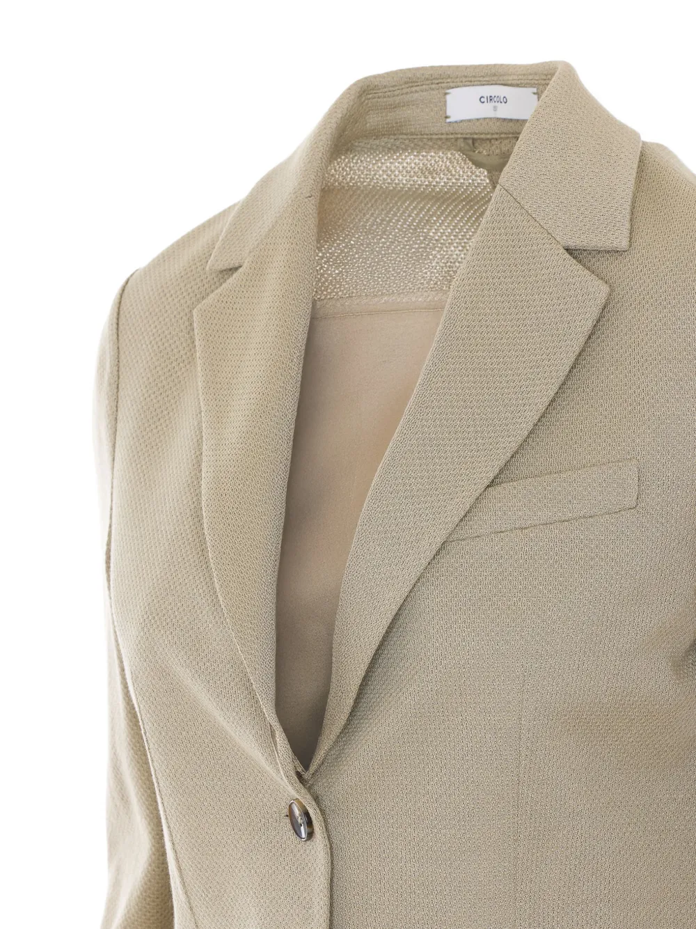 Circolo 1901 Jack met enkele rij knopen en opgestikte zak Beige