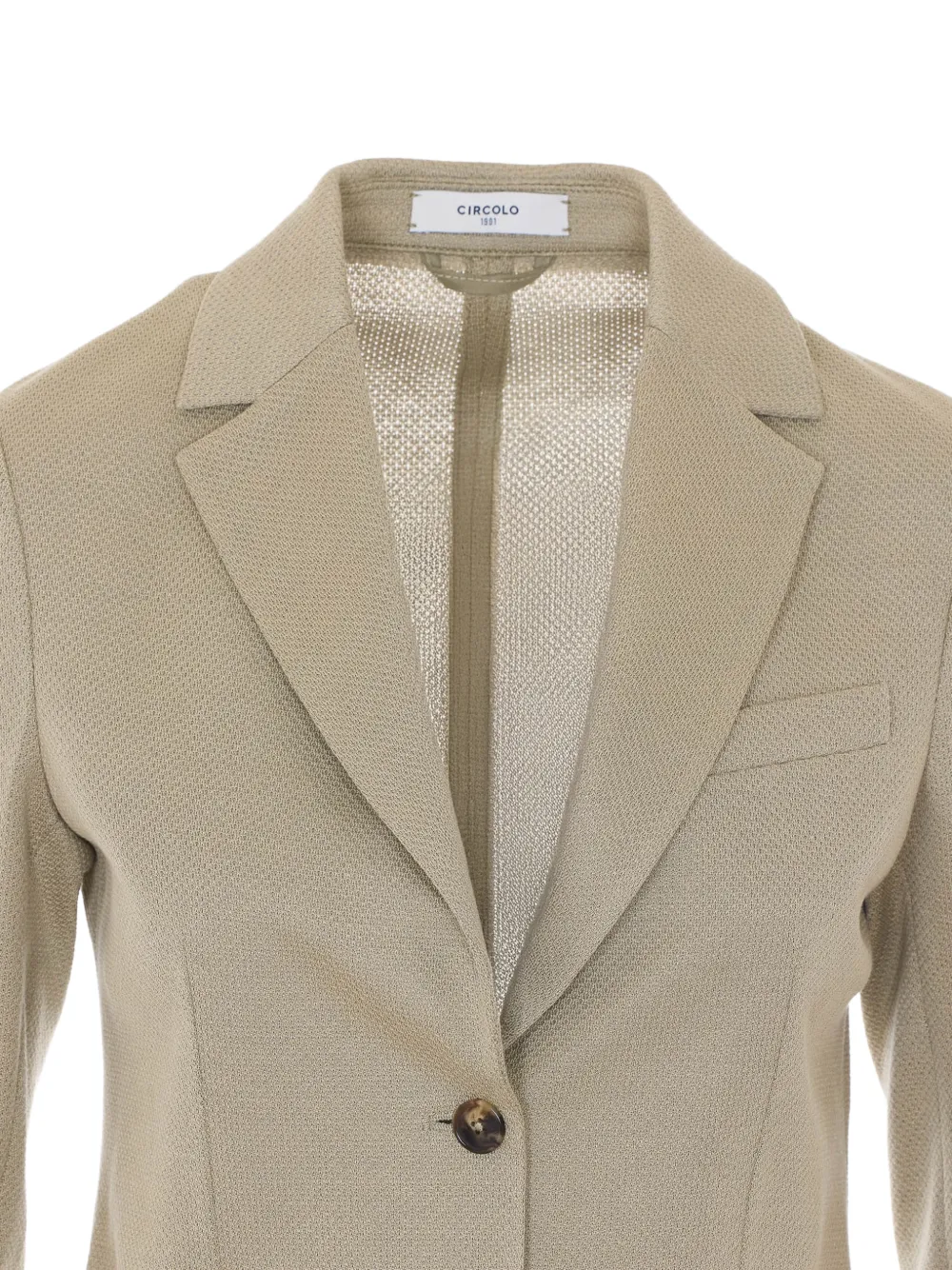 Circolo 1901 Jack met enkele rij knopen en opgestikte zak Beige
