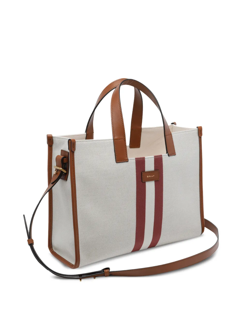 Bally Easy gestreepte shopper Beige