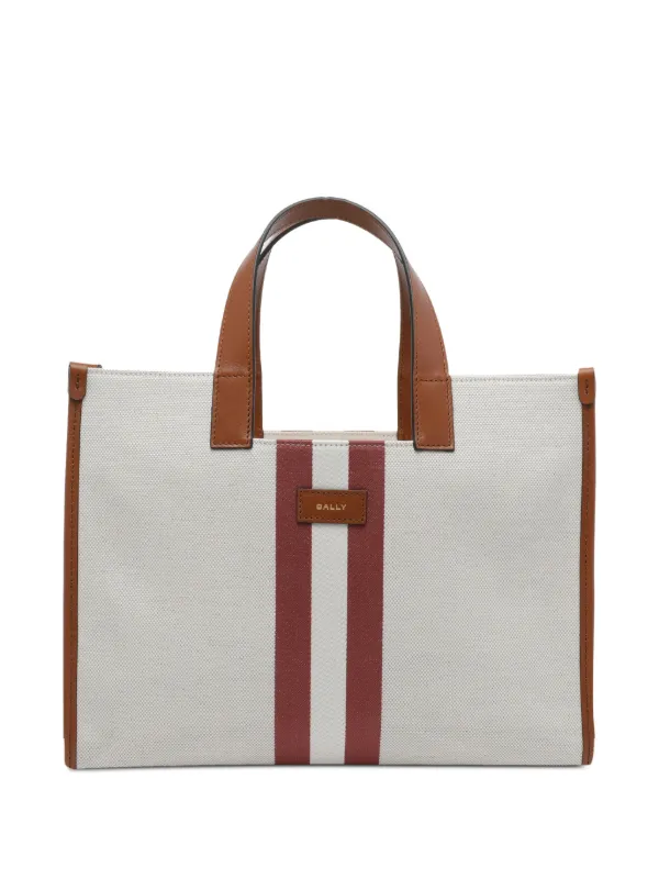 Bally Easy Striped Tote Bag in Neutrals
