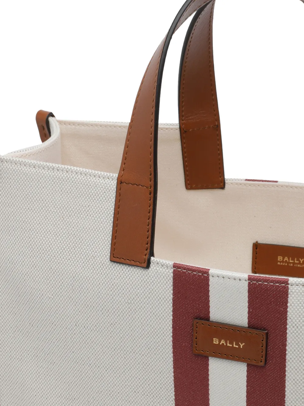 Bally Easy gestreepte shopper Beige