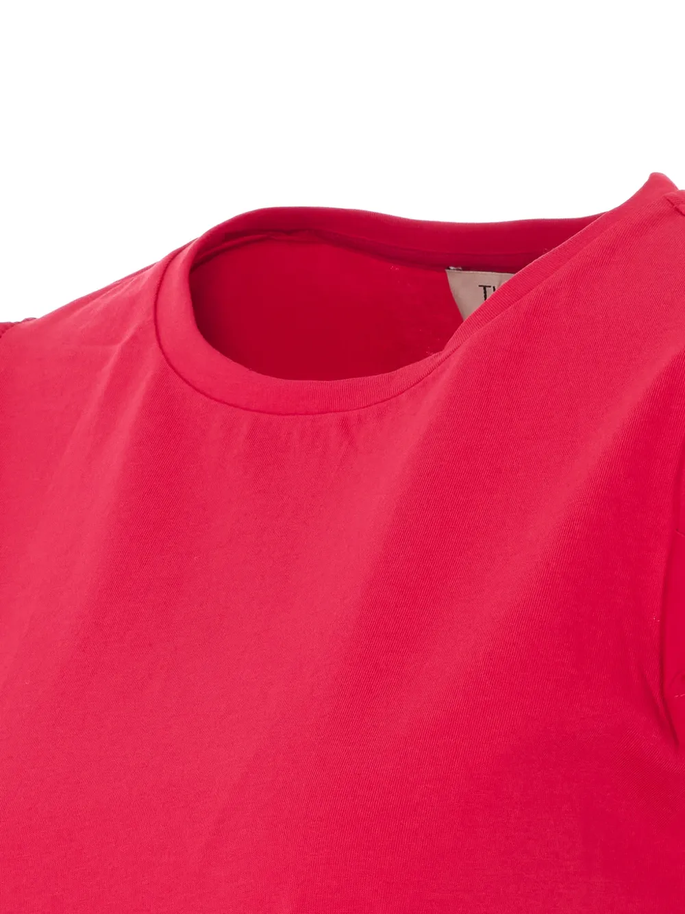 TWINSET T-shirt met pofmouwen en geborduurd logo Rood