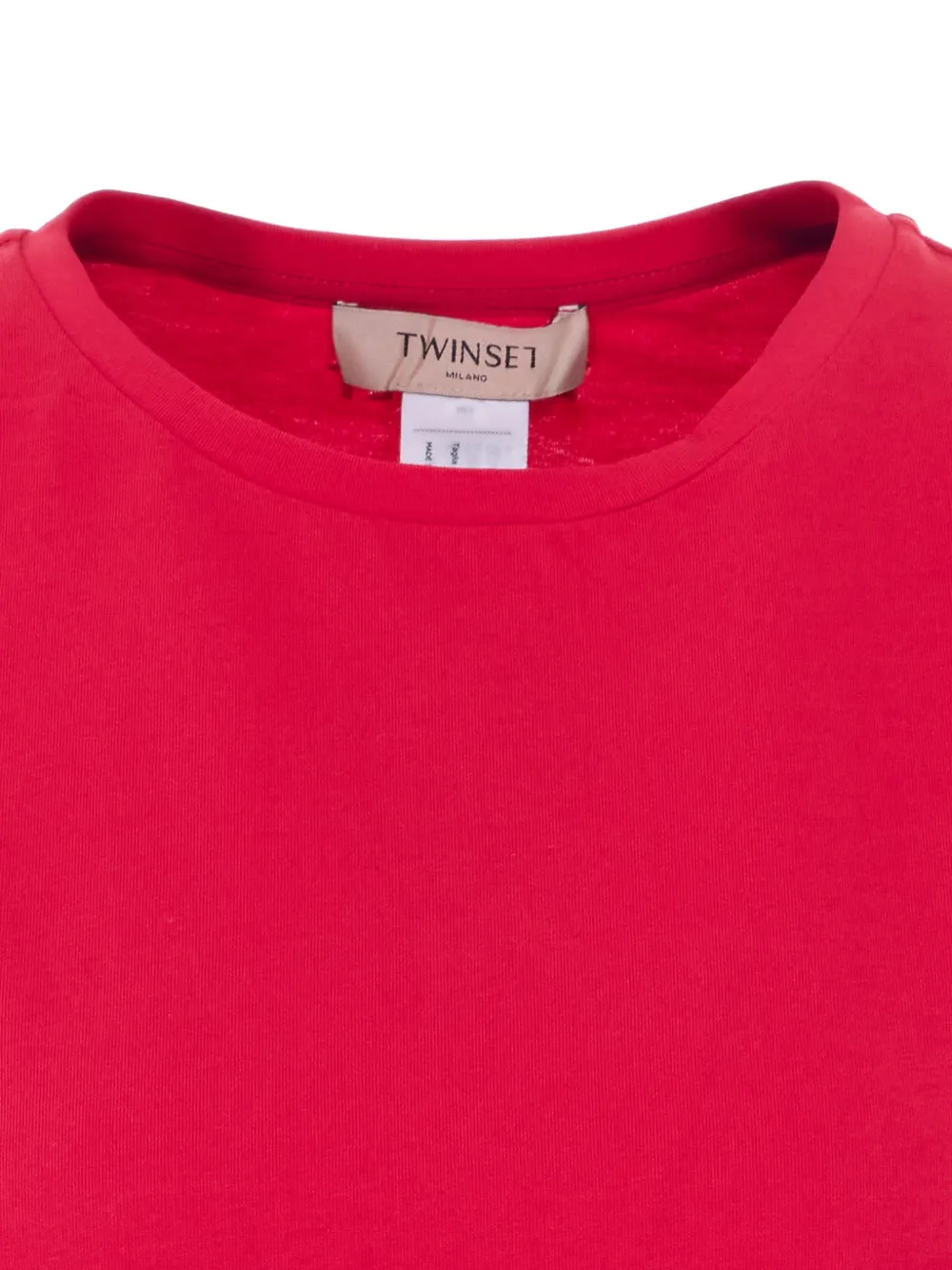 TWINSET T-shirt met pofmouwen en geborduurd logo Rood