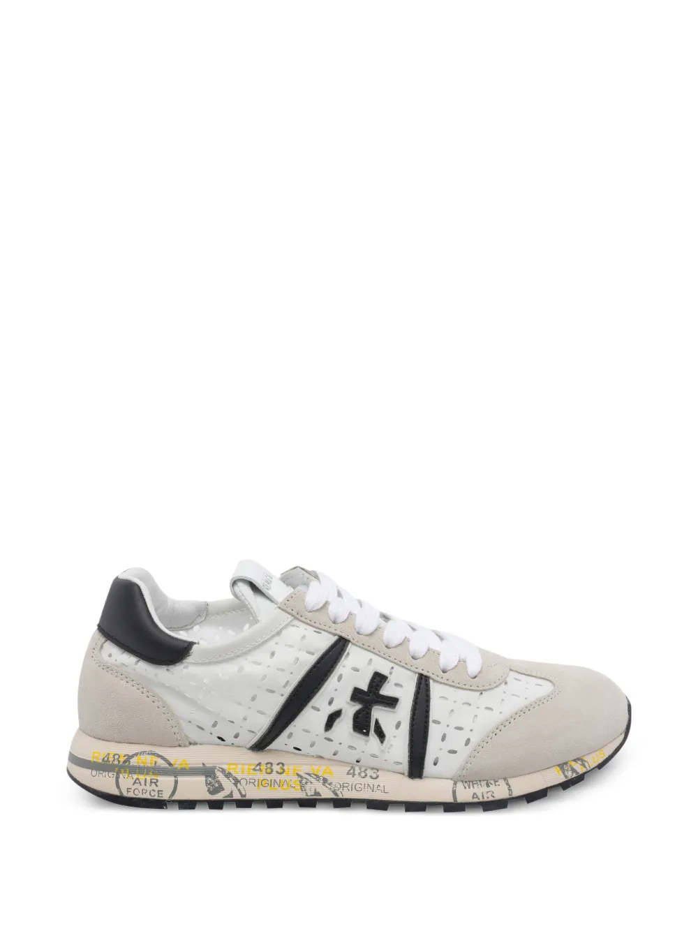 Premiata Lucyd suede-panel sneakers - Nude