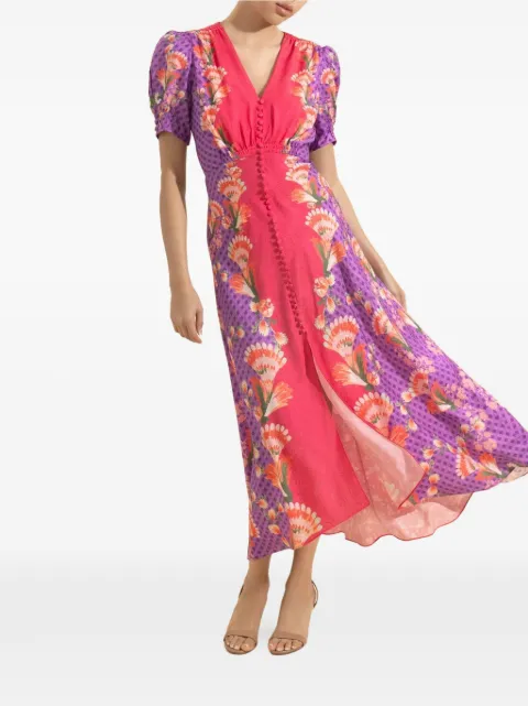 Saloni Lea floral-print maxi dress