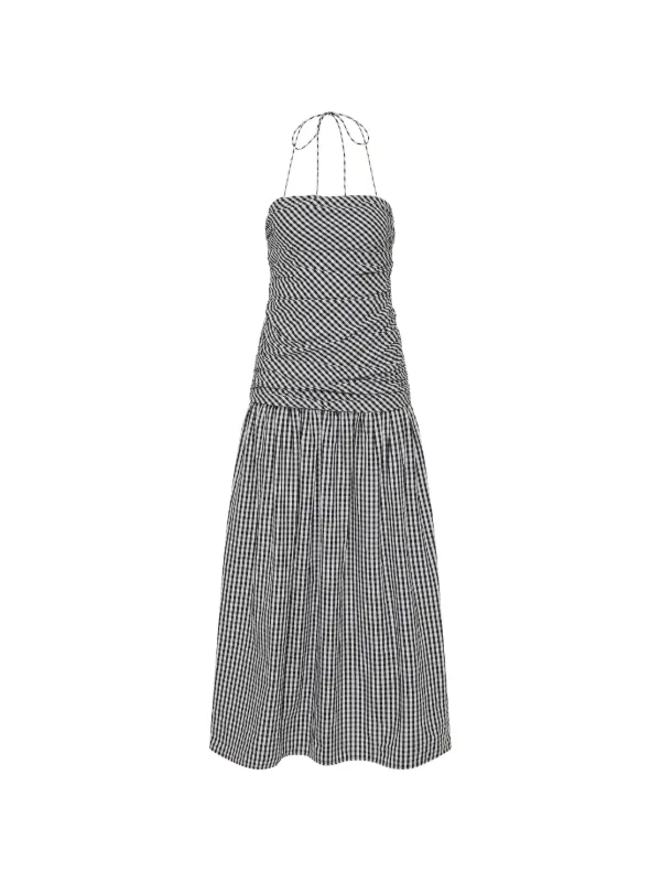 ruched gingham dress Ruched Gingham Dress