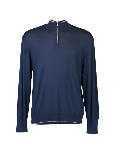 Eleventy half-zip long-sleeve sweater