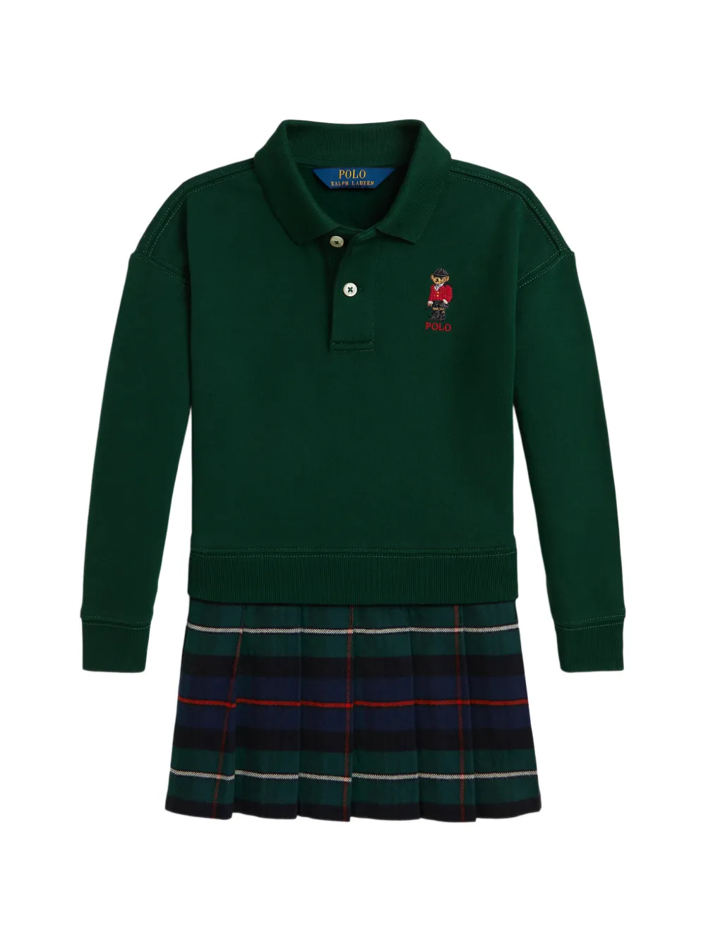 POLO RALPH LAUREN KIDS Kleid mit Polo Bear-Print - Grün