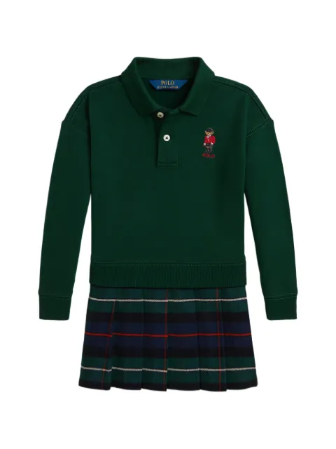 POLO RALPH LAUREN KIDS Polo Bear tartan-print dress