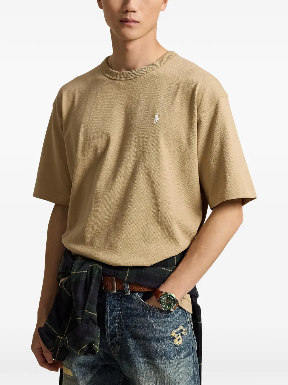 Polo Ralph Lauren Relaxed Fit jersey T-shirt met ronde hals Beige
