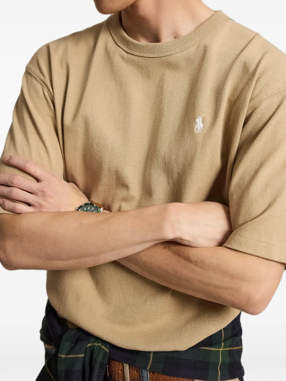 Polo Ralph Lauren Relaxed Fit jersey T-shirt met ronde hals Beige