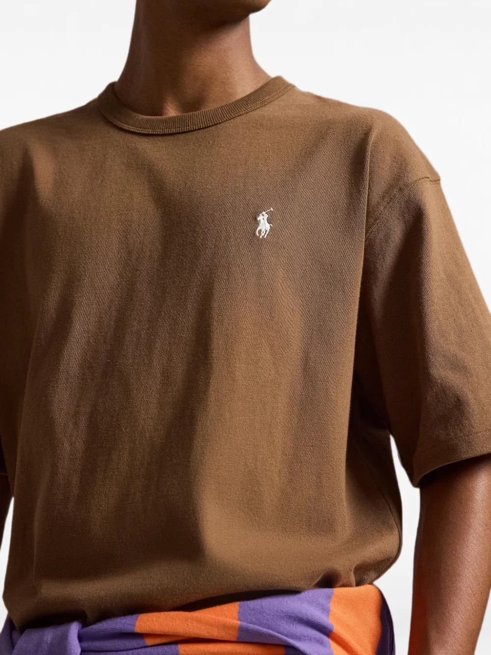 Polo Ralph Lauren Ruimvallend jersey T-shirt met ronde hals Bruin