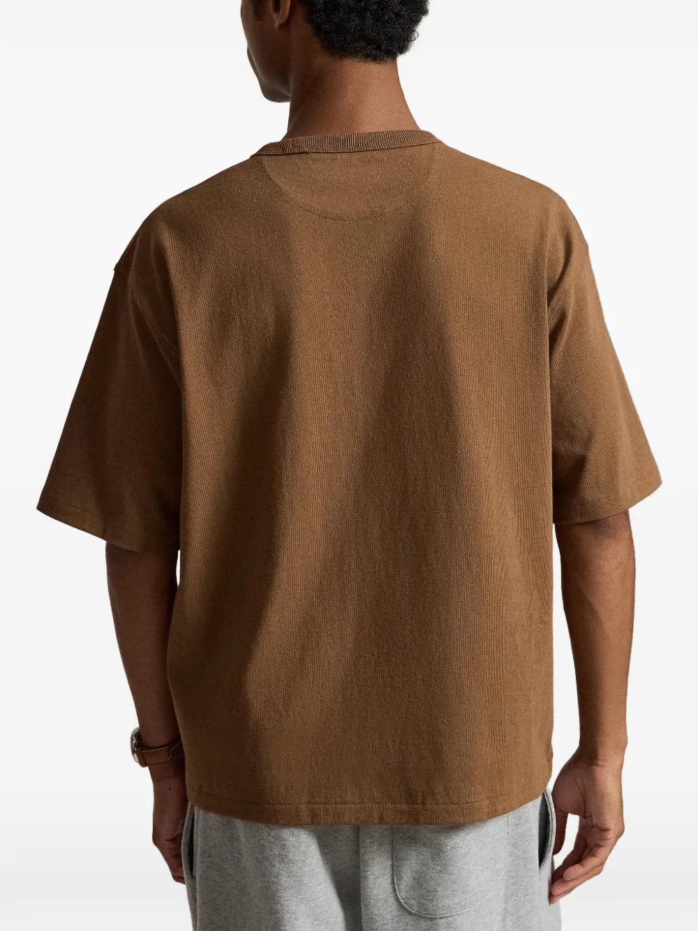 Polo Ralph Lauren Ruimvallend jersey T-shirt met ronde hals Bruin