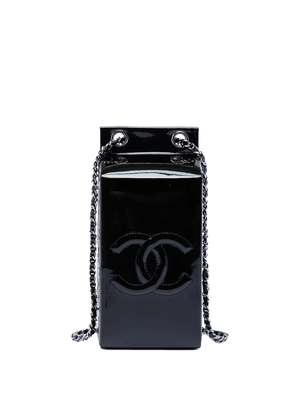 CHANEL Pre-Owned 2014-2015 Patent Milk Carton crossbody bag - Nero