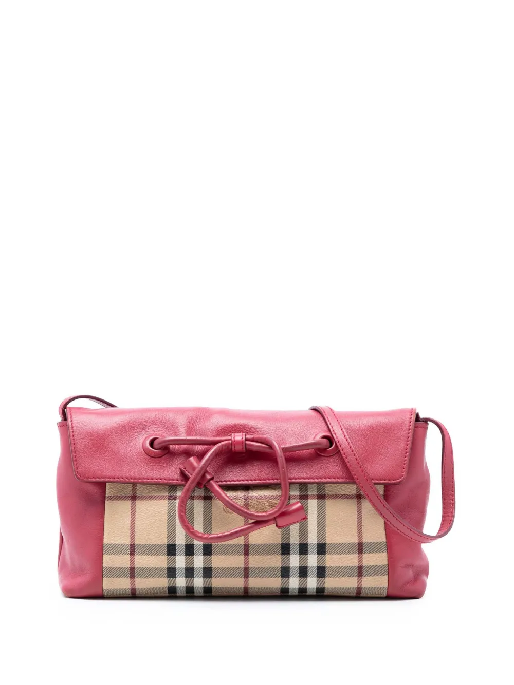 Burberry Pre-Owned 2000-2017 Haymarket Check Coated Canvas Leah crossbody bag - Rosa