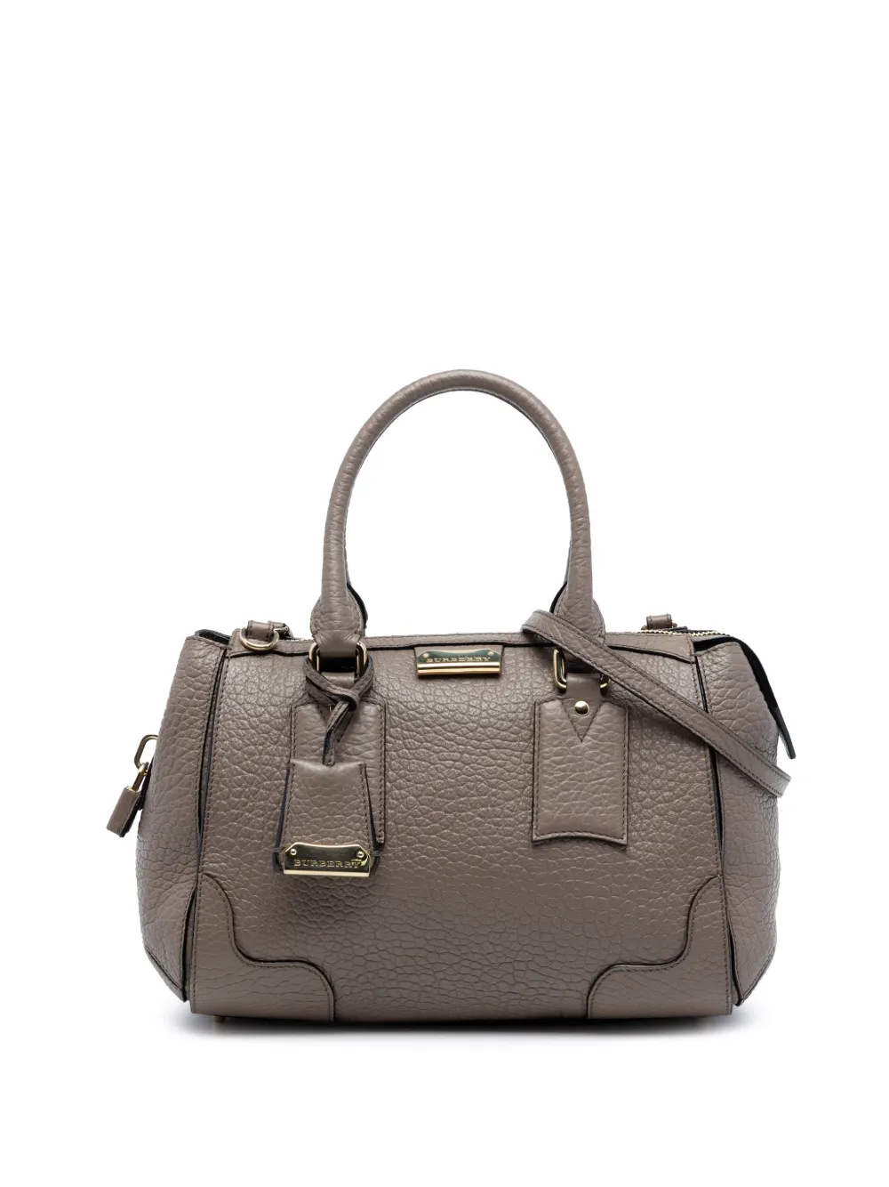 Burberry Pre-Owned 2000-2017 Small Grained Leather Heritage Gladstone satchel - Grigio
