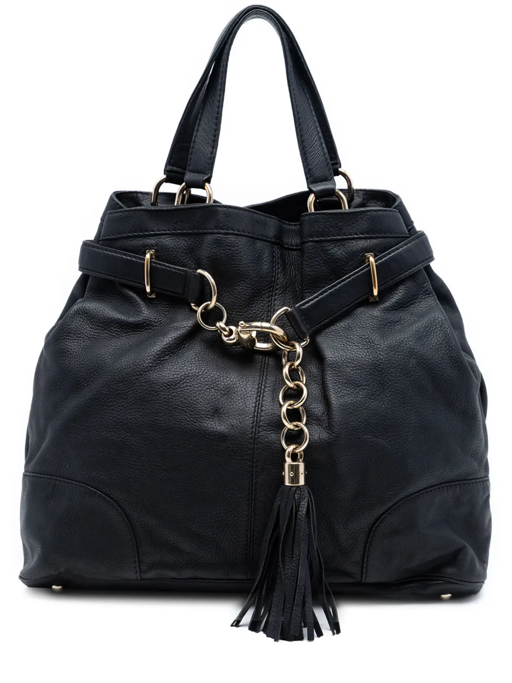 Gucci Pre-Owned 2016-2025 Large Leather Horsebit Sienna tote bag - Nero