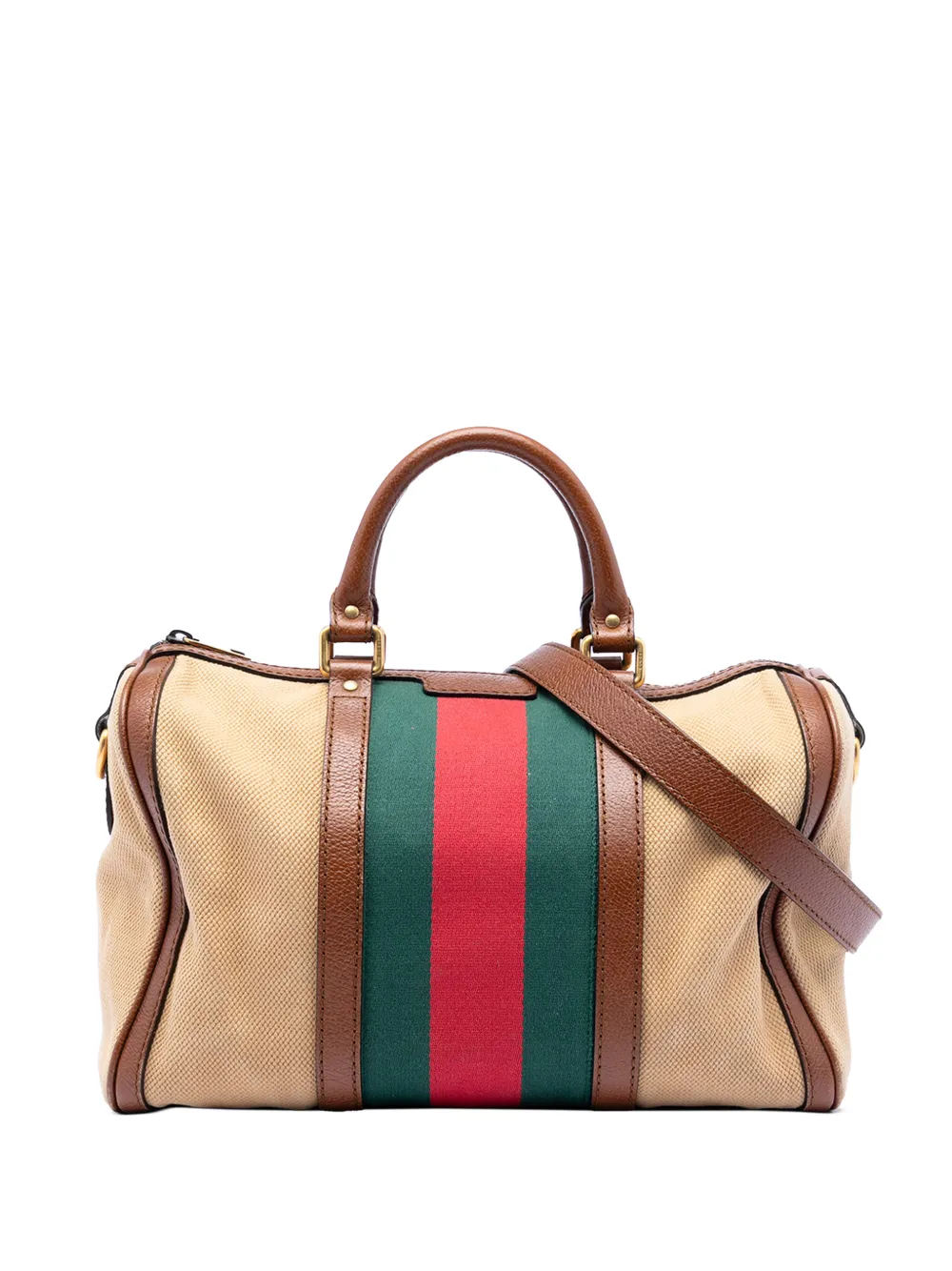 Gucci Pre-Owned 2016-2025 Medium Canvas Web Joy Boston Bag satchel - Toni neutri
