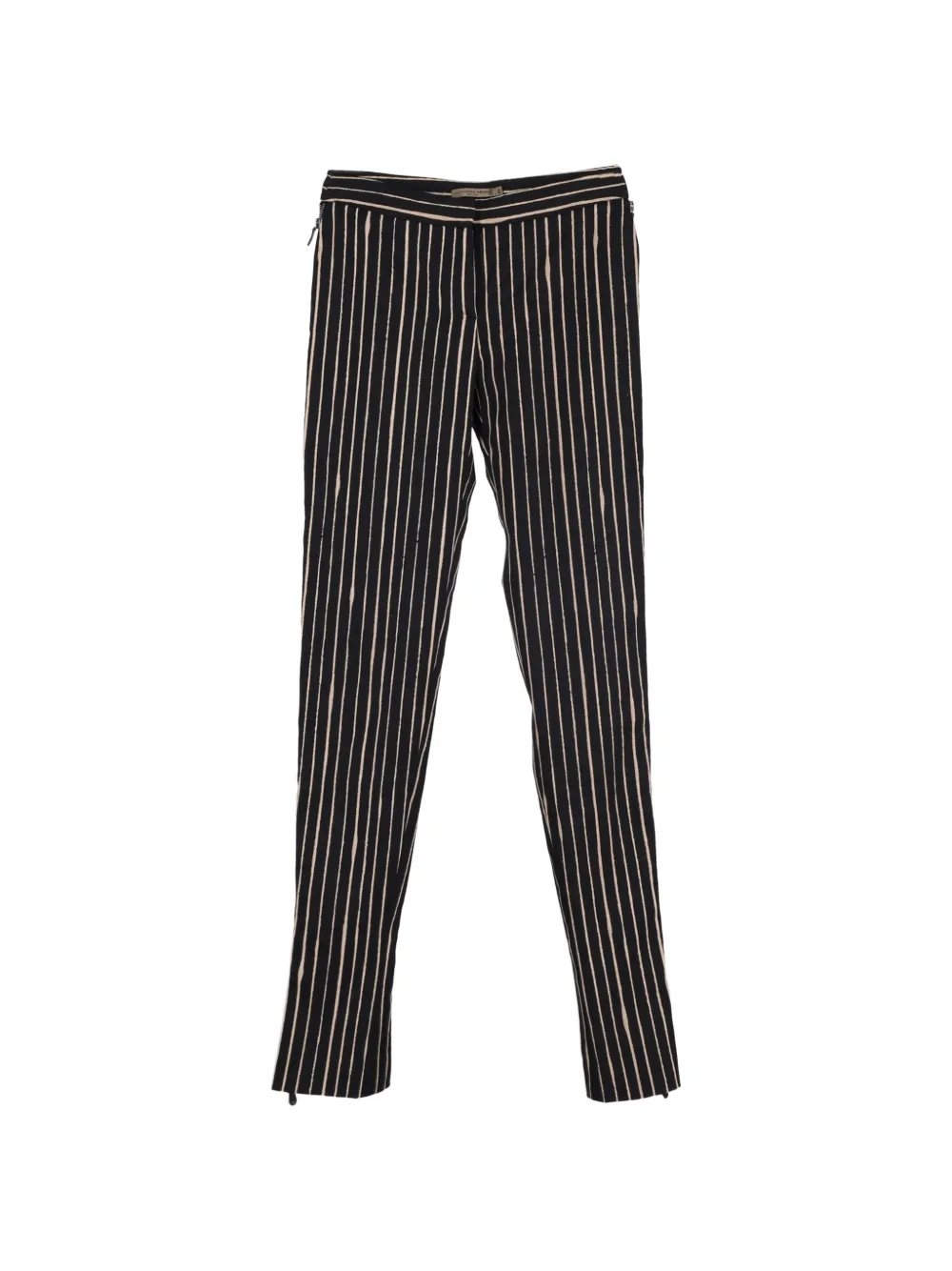 Alexander McQueen Pre-Owned striped slim-fit trousers - Nero