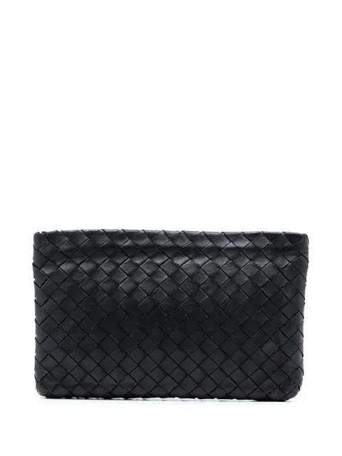 Bottega Veneta Pre-Owned 2012-2026 Large Nappa Intrecciato Flat Zip Pouch clutch bag