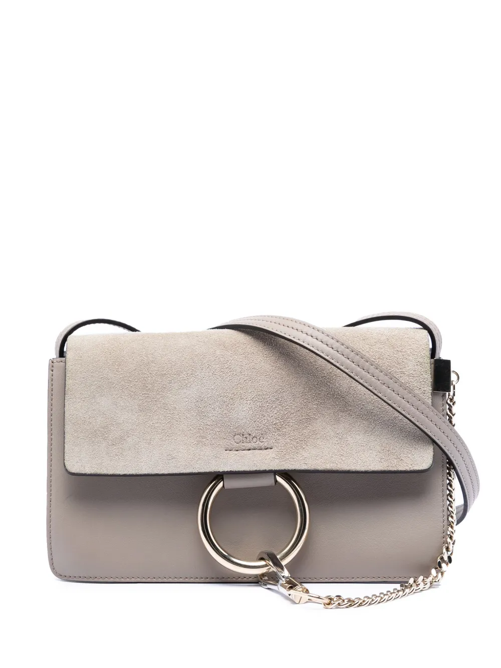 Chloé Pre-Owned 2016 Small Suede and Calfskin Faye crossbody bag - Marrone