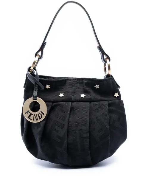 Fendi Pre-Owned 2000-2010s ミニ ズッカ キャンバス スター スタッズ シェフ ショルダーバッグ