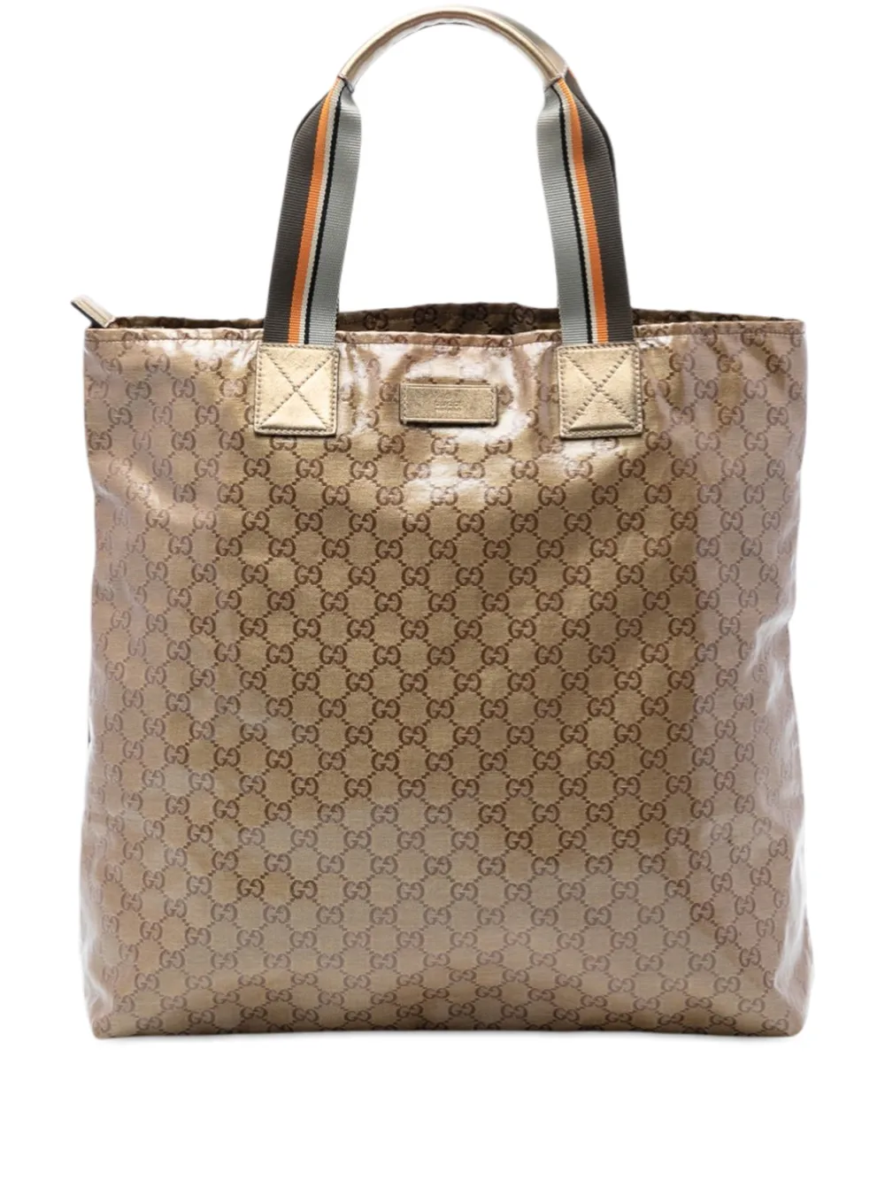 Gucci Pre-Owned 2016-2025 GG Crystal Vertical Web tote bag - Oro
