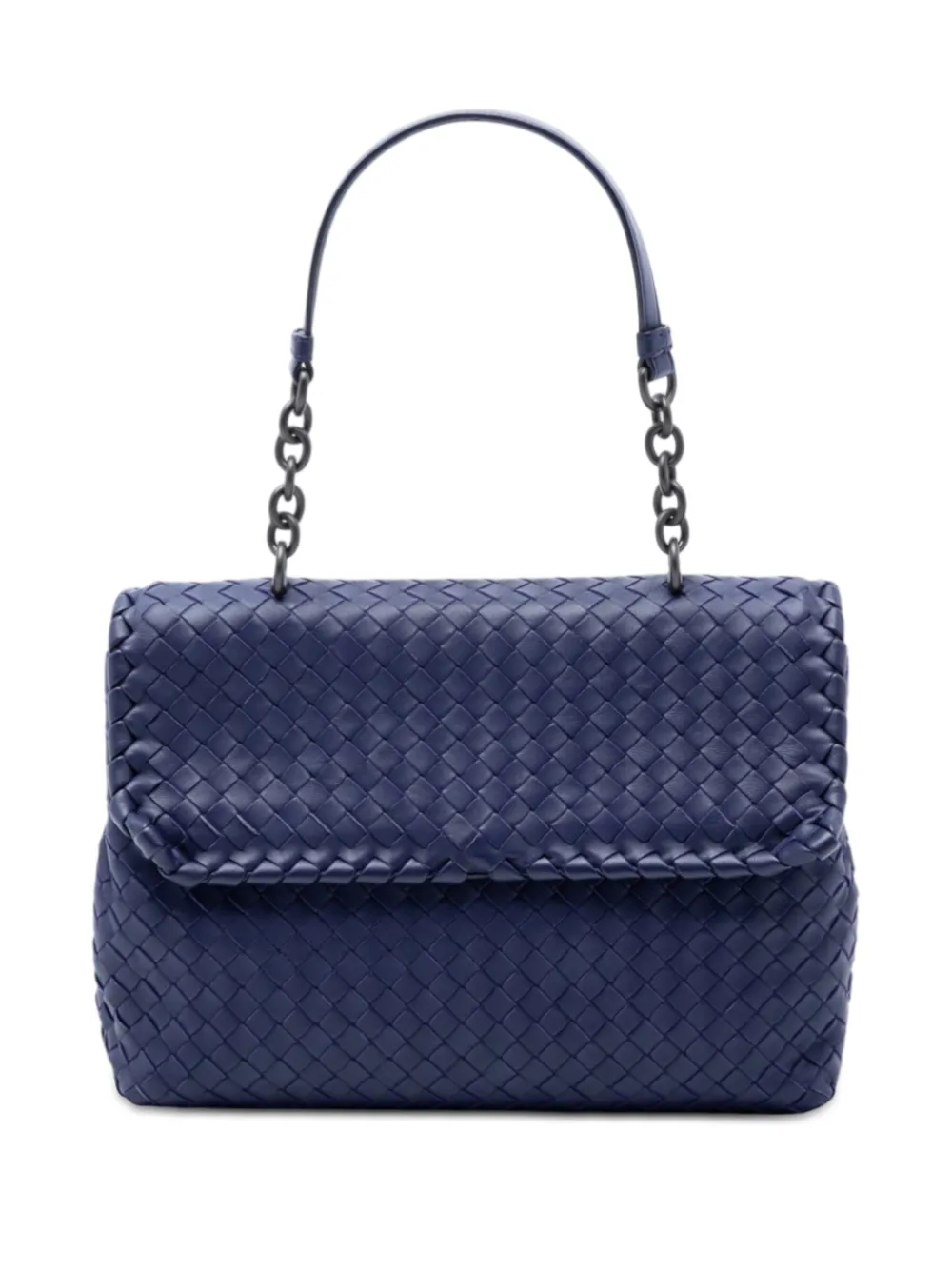 Bottega Veneta Pre-Owned 2012-2025 Medium Nappa Intrecciato Olimpia shoulder bag - Blu