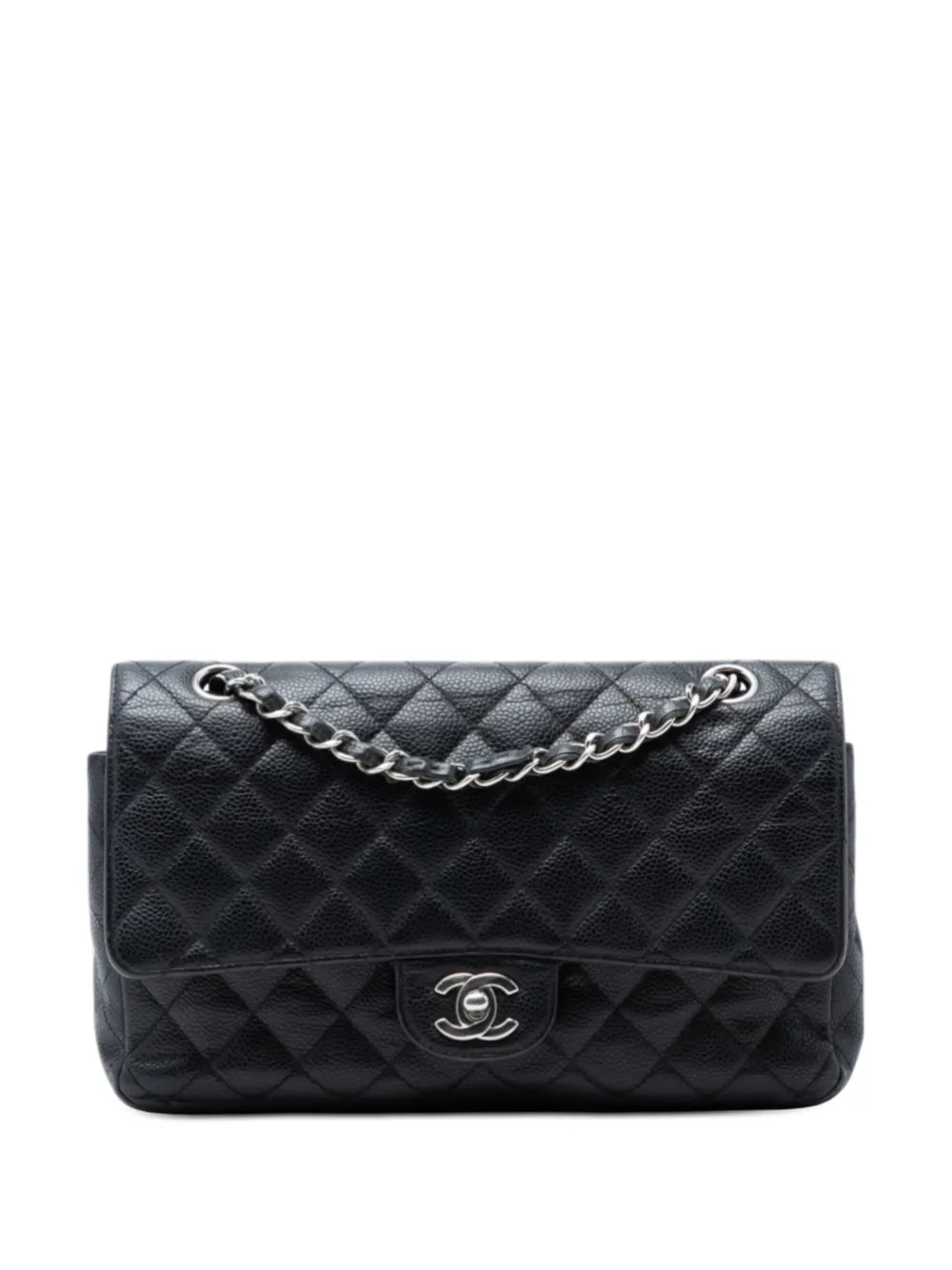 CHANEL Pre-Owned 2009-2010 Medium Classic Caviar Double Flap shoulder bag - Nero