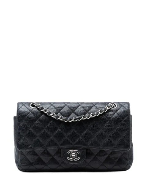 CHANEL Pre-Owned 2009-2010 Medium Classic Caviar Double Flap shoulder bag