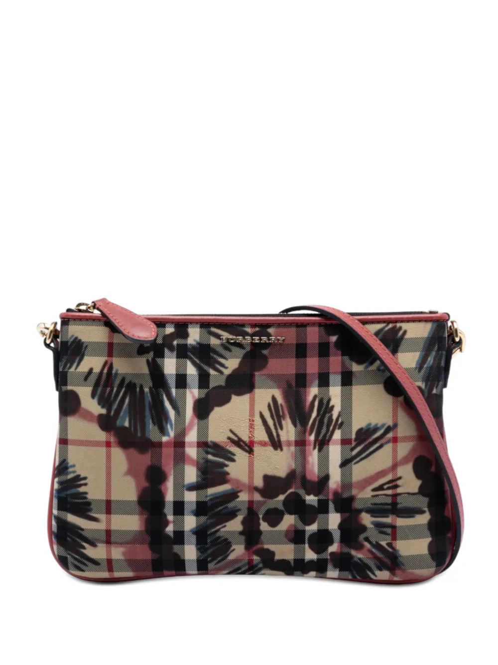 Burberry Pre-Owned 2000-2017 Haymarket Check Peony Rose crossbody bag - Nude