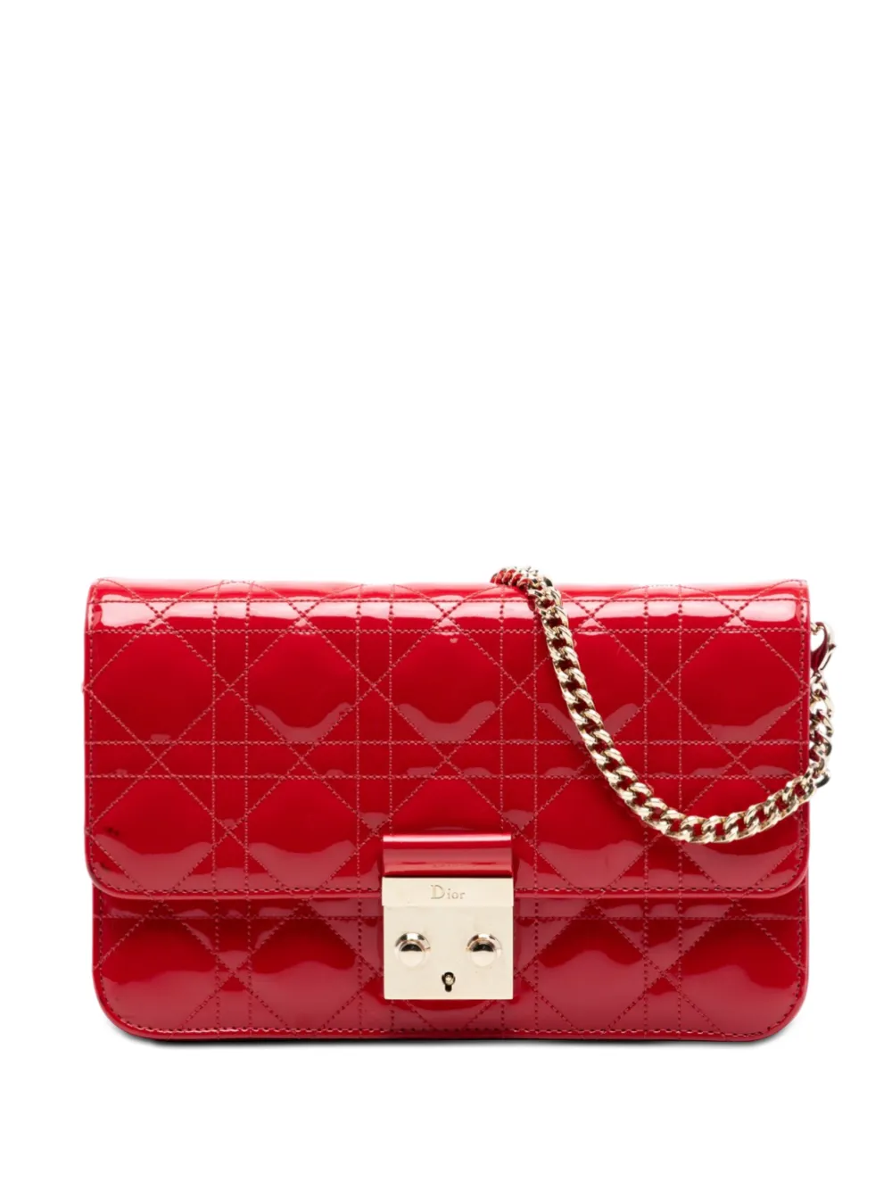 Christian Dior Pre-Owned 2016 Patent Cannage Miss Dior Promenade crossbody bag - Rosso
