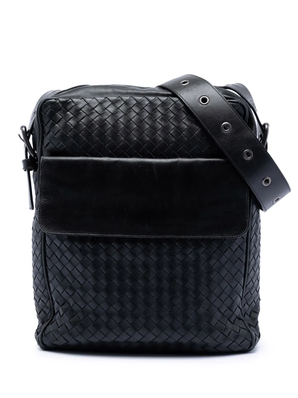 Bottega Veneta Pre-Owned 2008 Nappa Intrecciato Front Pocket crossbody bag - Nero