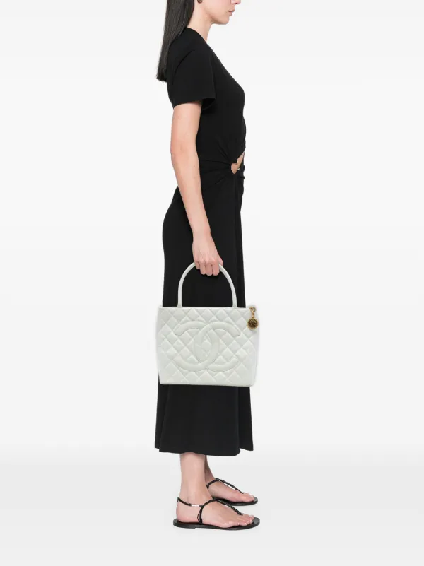 CHANEL Pre-Owned 2003-2004 キャビア メダリオン トートバッグ 