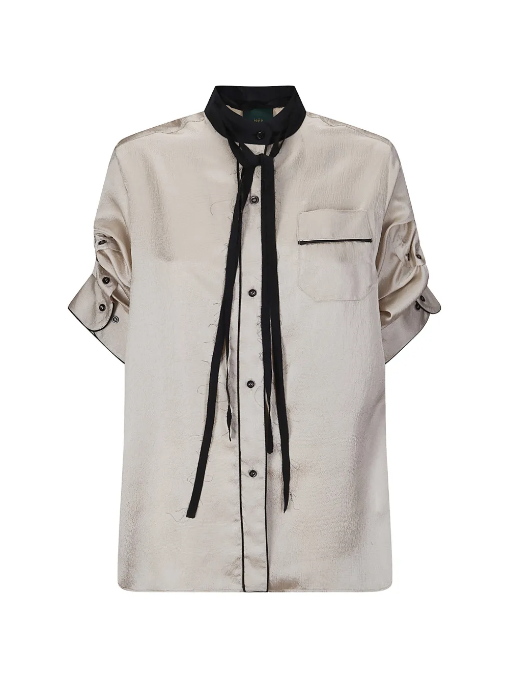Jejia crinkled-silk Berta shirt - Grigio
