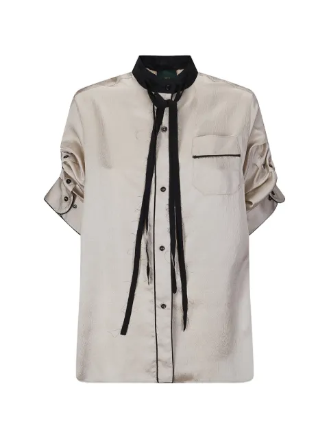 Jejia crinkled-silk Berta shirt