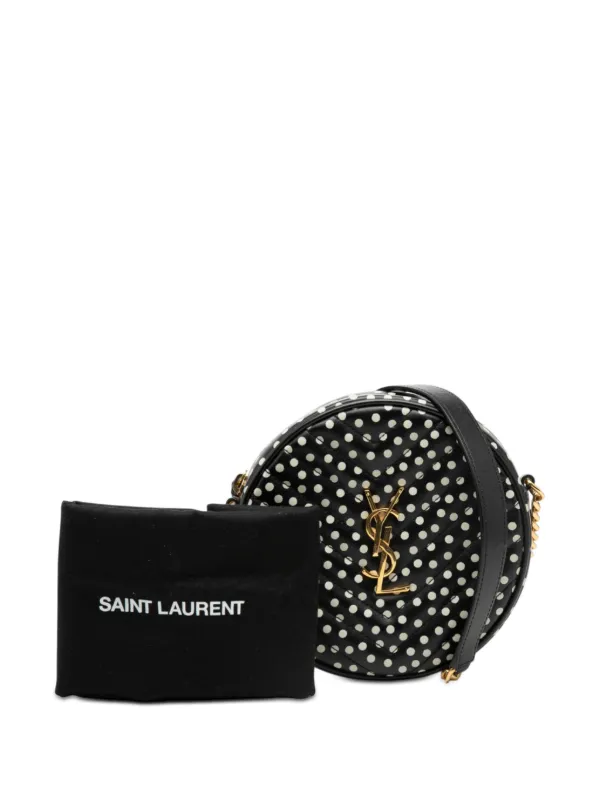 Saint Laurent Pre-Owned 2020 シェブロン カーフスキン ポルカドット 