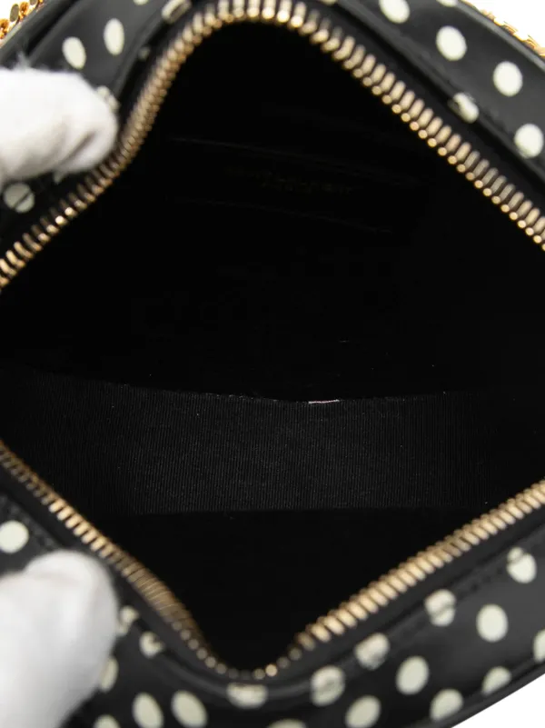 Saint Laurent Pre-Owned 2020 シェブロン カーフスキン ポルカドット 