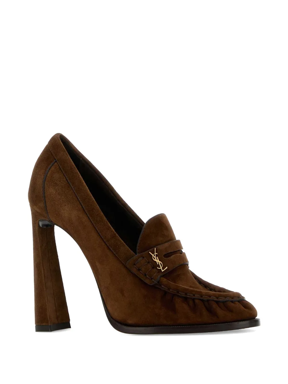 Saint Laurent Le Loafer suede pumps Bruin