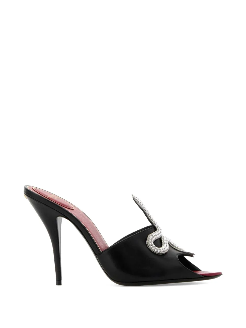 Valentino Garavani Coeur Vipère crystal-embellished sandals - Nero