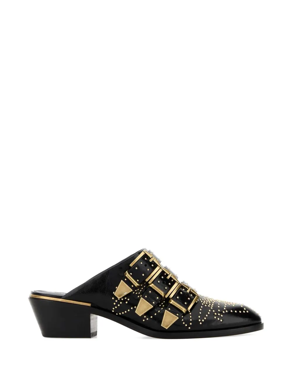 Chloé Susan studded leather mules - Nero