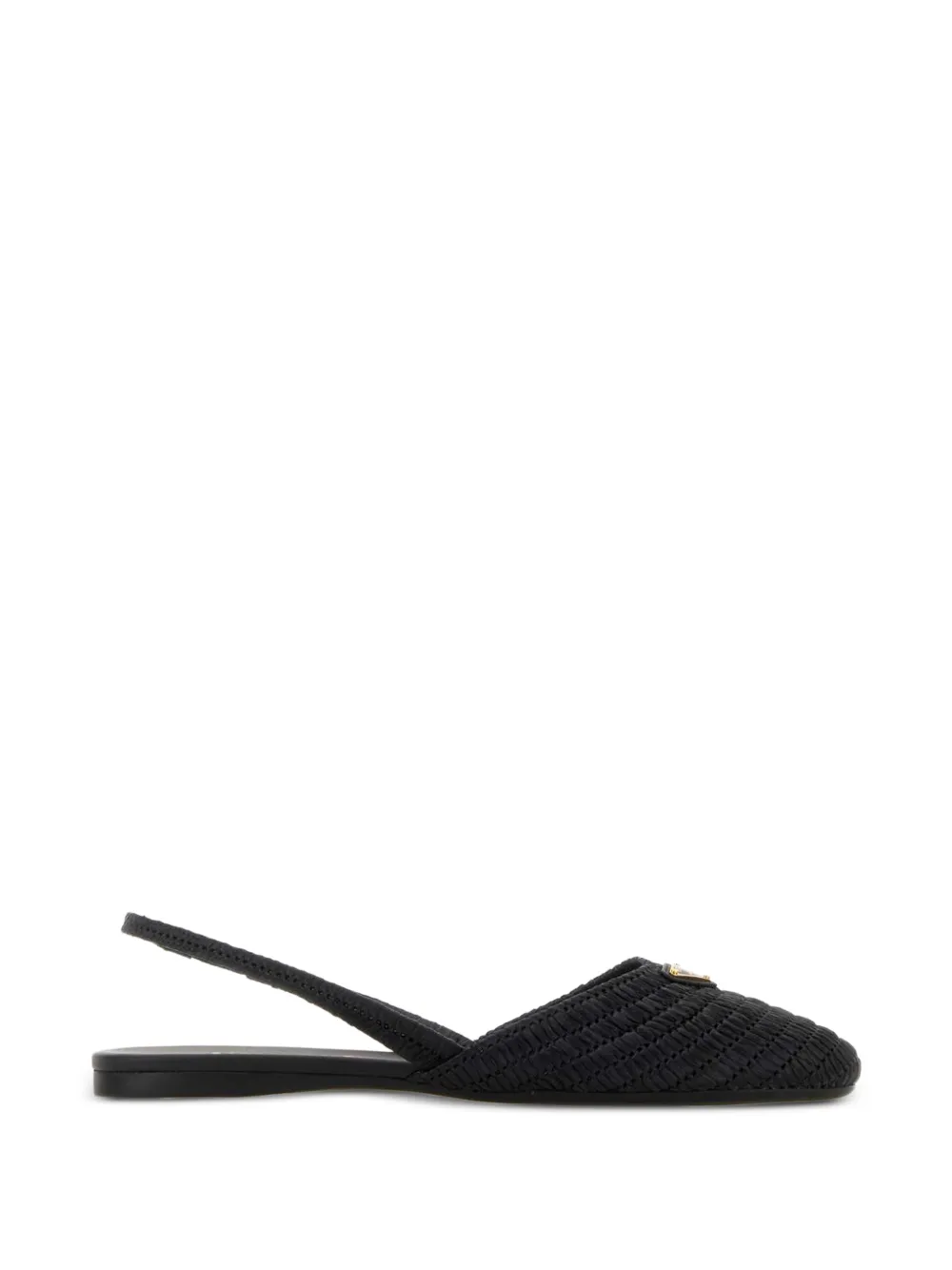Prada woven slingback ballet flats - Nero