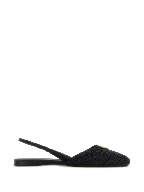 Prada woven slingback ballet flats