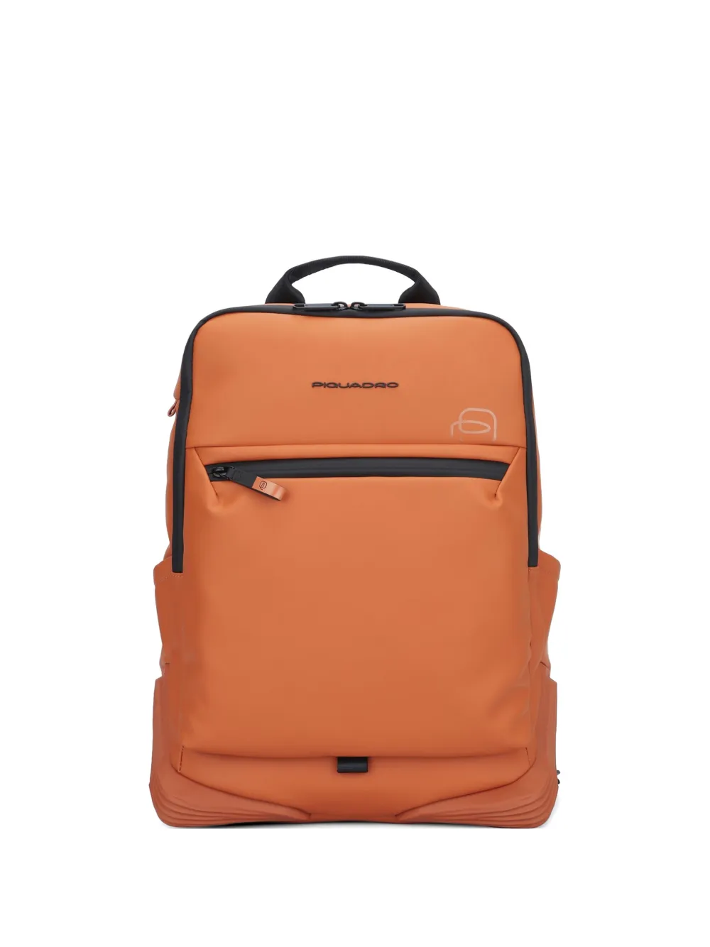 PIQUADRO logo-detail zip-fastening backpack - Arancione